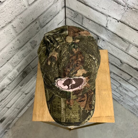 Mossy Oak Camo Hat Distressed Embroidered Adjustable Trucker Cap - Picture 5 of 7